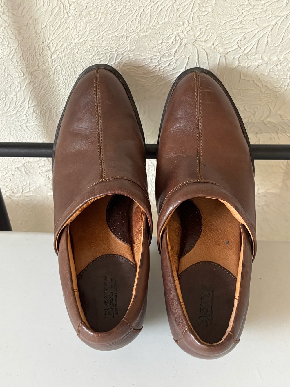 Born Women’s Dark Brown Leather Slip-On Booties - Picture 2 of 12